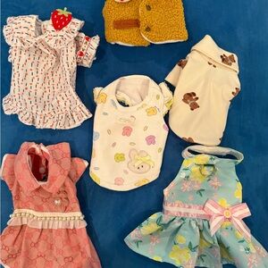 Cute Dog Dress Set - Multicolor